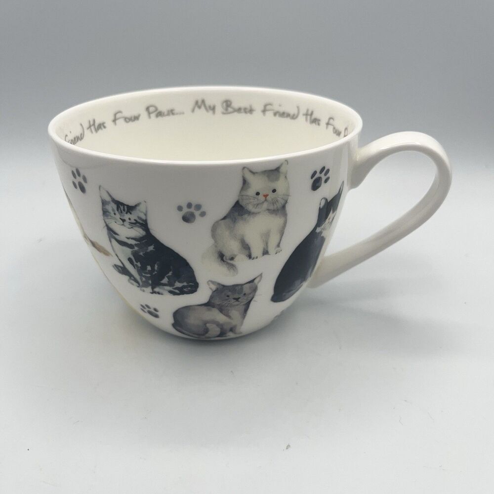 PORTOBELLO BY DESIGN BONE CHINA CAT LOVERS LARGE MUG *MY BEST FRIEND* GIFT